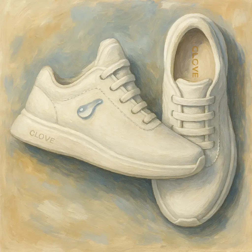 White Clove Classic nursing sneakers with no-tie elastic laces and fluid-resistant surface designed specifically for healthcare environments.