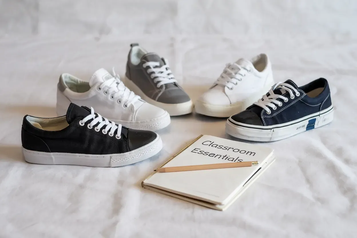 Top rated teacher sneakers infographic